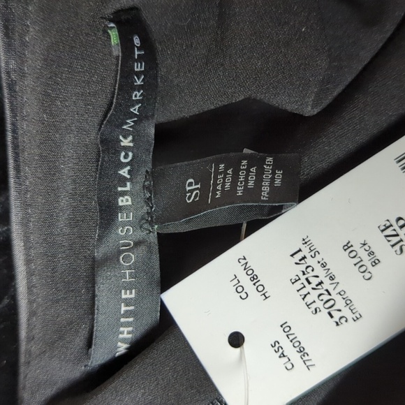 White House Black Market NWT Embroidered Velvet Shift Dress - Picture 8 of 11